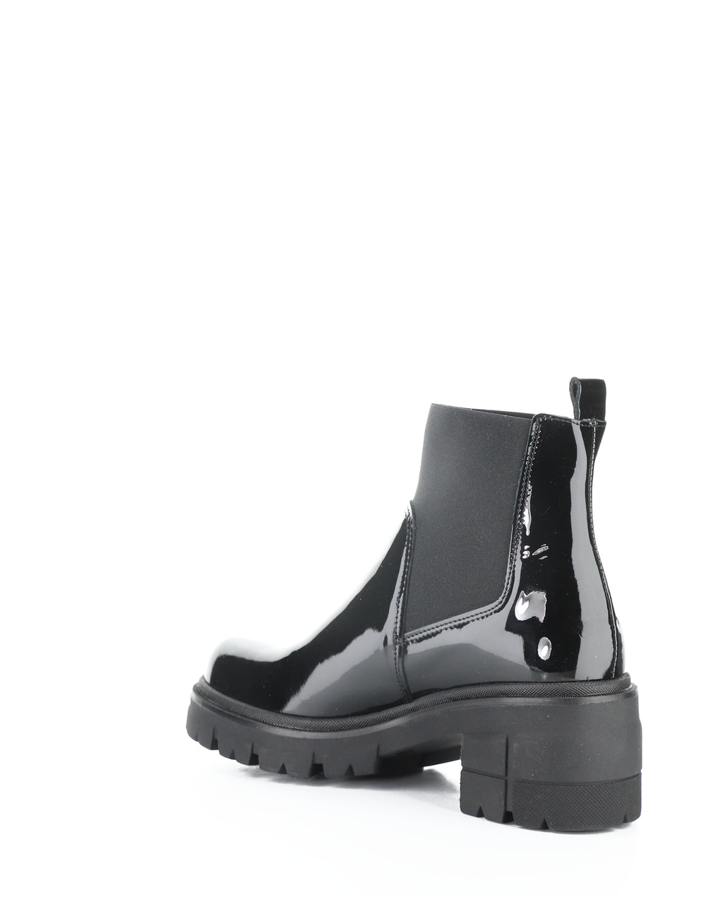 BIANC BLACK PATENT/ELASTIC