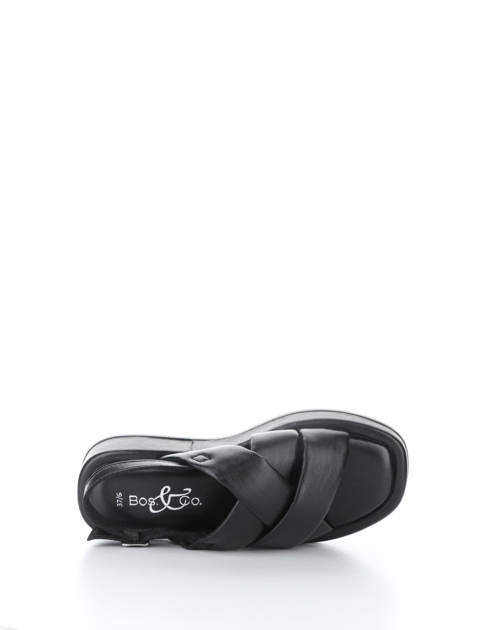 BLITZ BLACK Round Toe Sandals