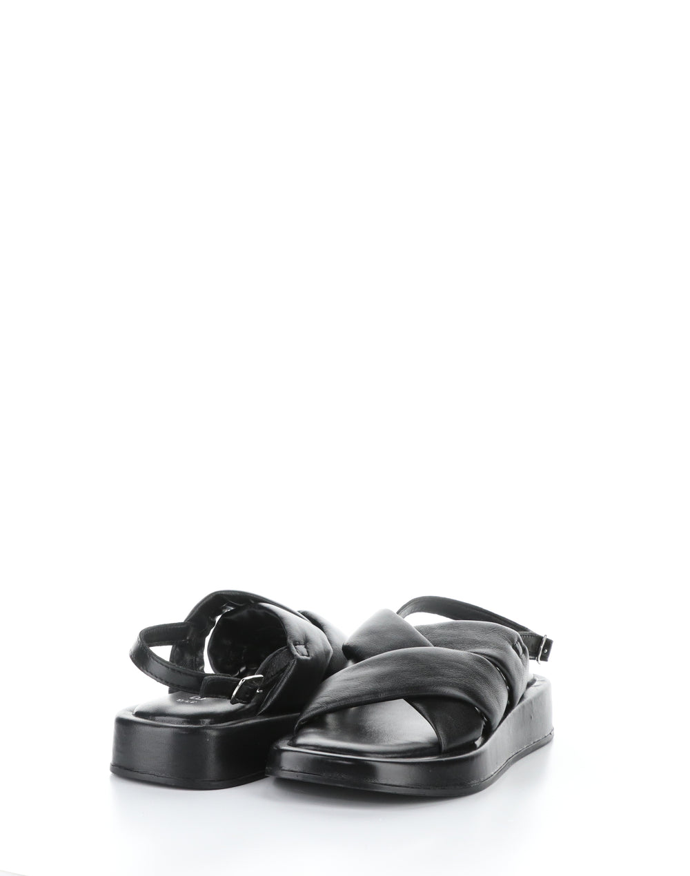BLITZ BLACK Round Toe Sandals