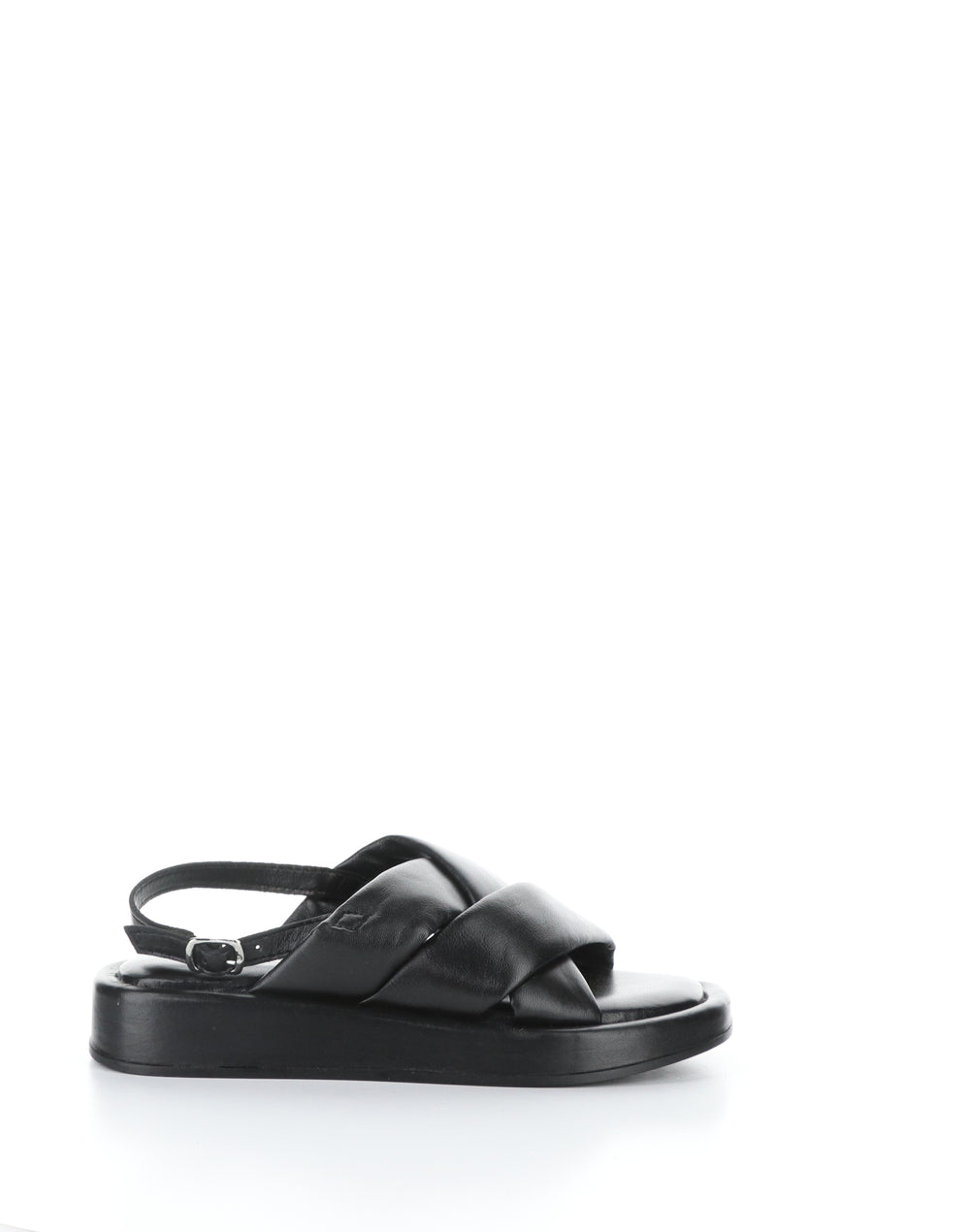 BLITZ BLACK Round Toe Sandals