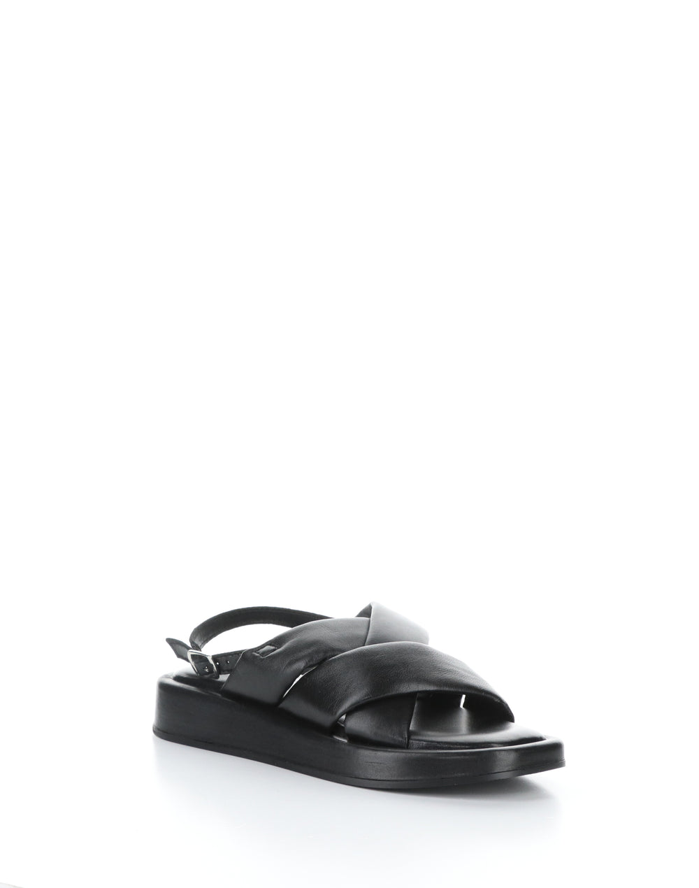 BLITZ BLACK Round Toe Sandals