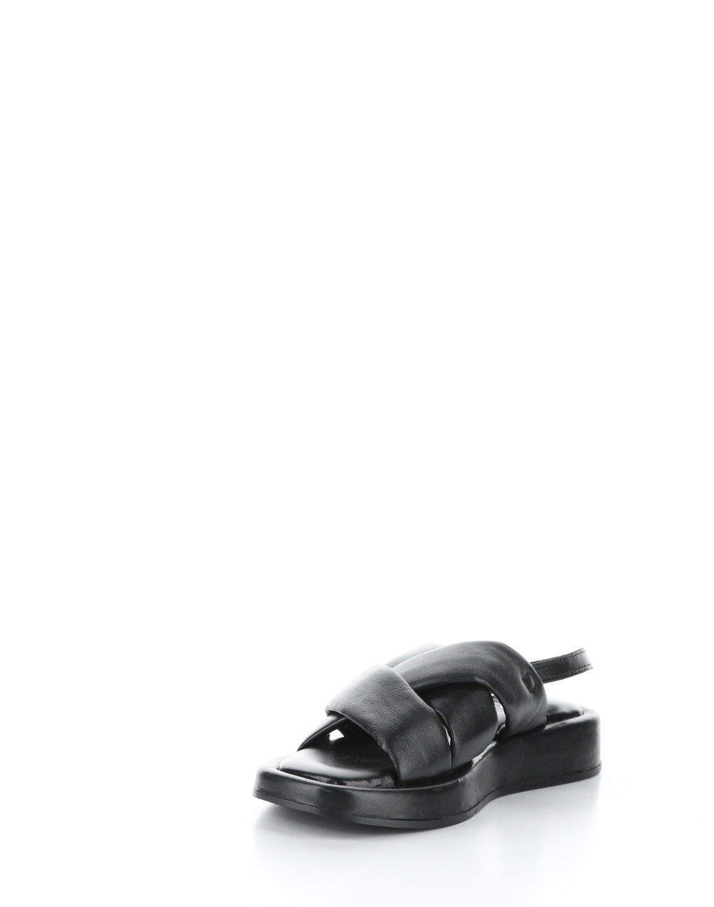 BLITZ BLACK Round Toe Sandals