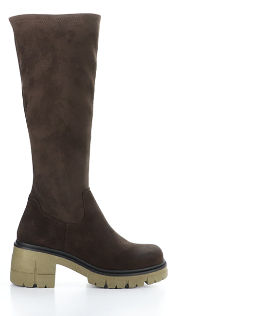 Brenna Dk Brown/Brown/Khaki Elasticated Boots
