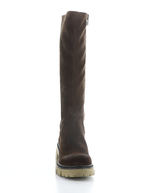 Brenna Dk Brown/Brown/Khaki Elasticated Boots