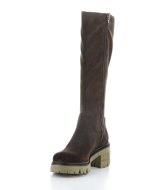 Brenna Dk Brown/Brown/Khaki Elasticated Boots