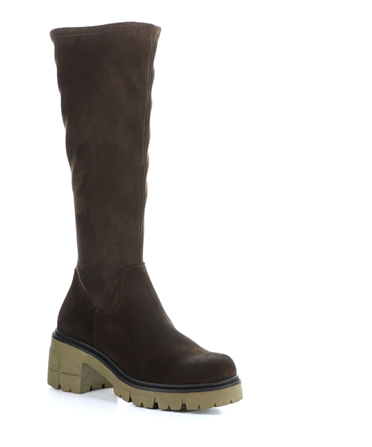 Brenna Dk Brown/Brown/Khaki Elasticated Boots