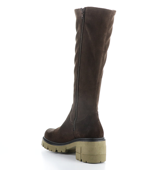 Brenna Dk Brown/Brown/Khaki Elasticated Boots