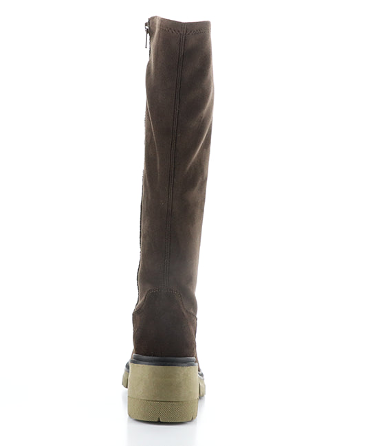 Brenna Dk Brown/Brown/Khaki Elasticated Boots