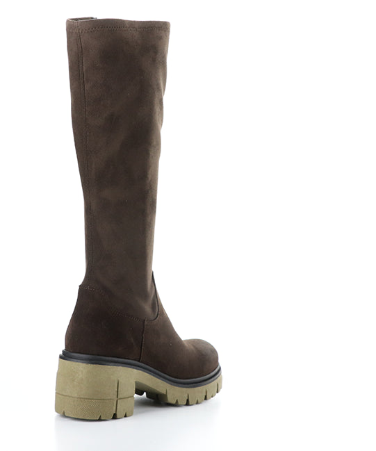 Brenna Dk Brown/Brown/Khaki Elasticated Boots