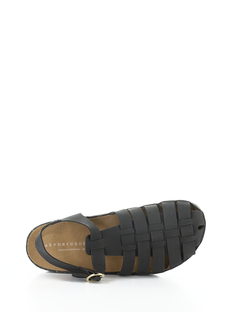 Calix277Asp 000 Black Round Toe Sandals