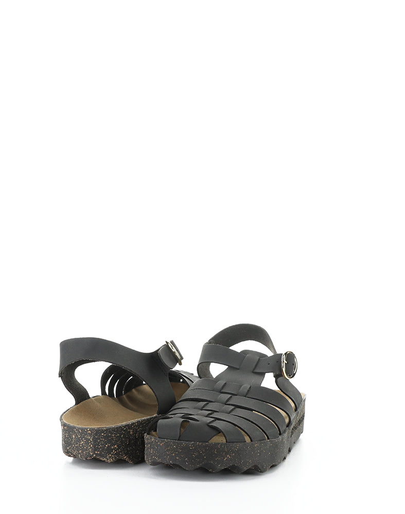 Calix277Asp 000 Black Round Toe Sandals