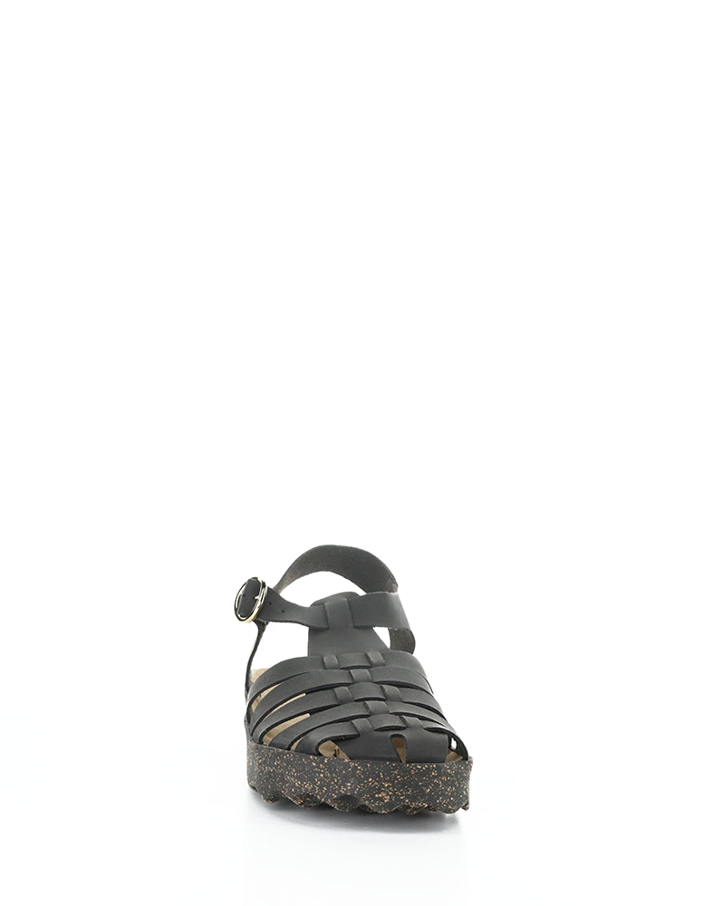 Calix277Asp 000 Black Round Toe Sandals