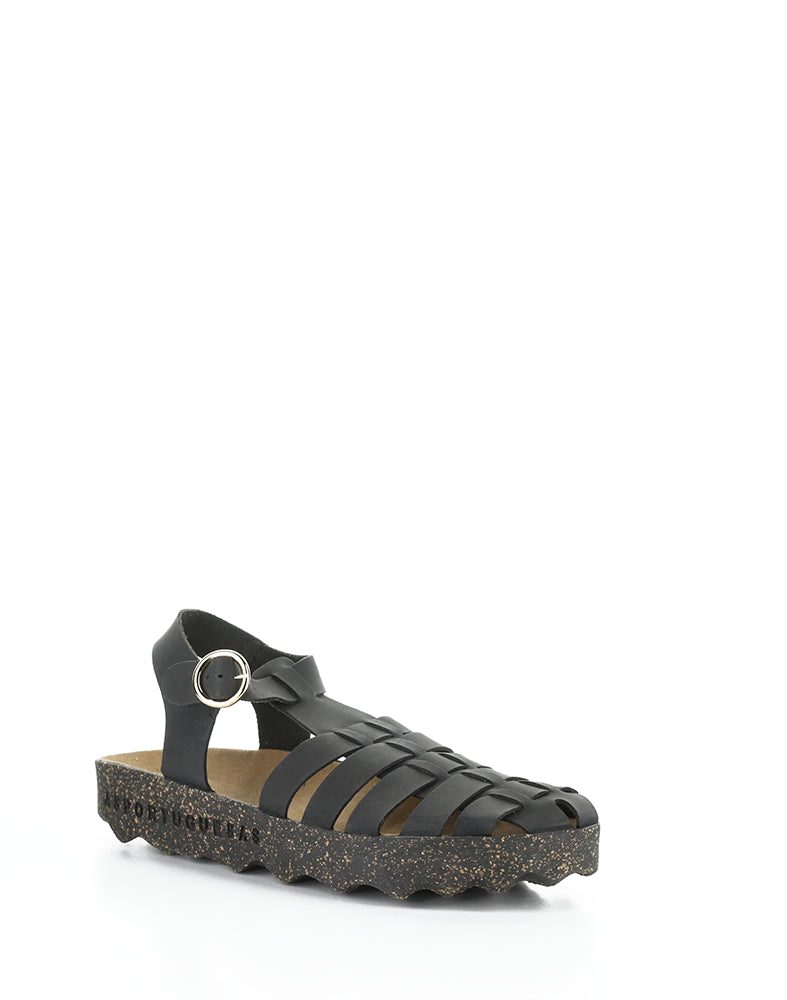 Calix277Asp 000 Black Round Toe Sandals
