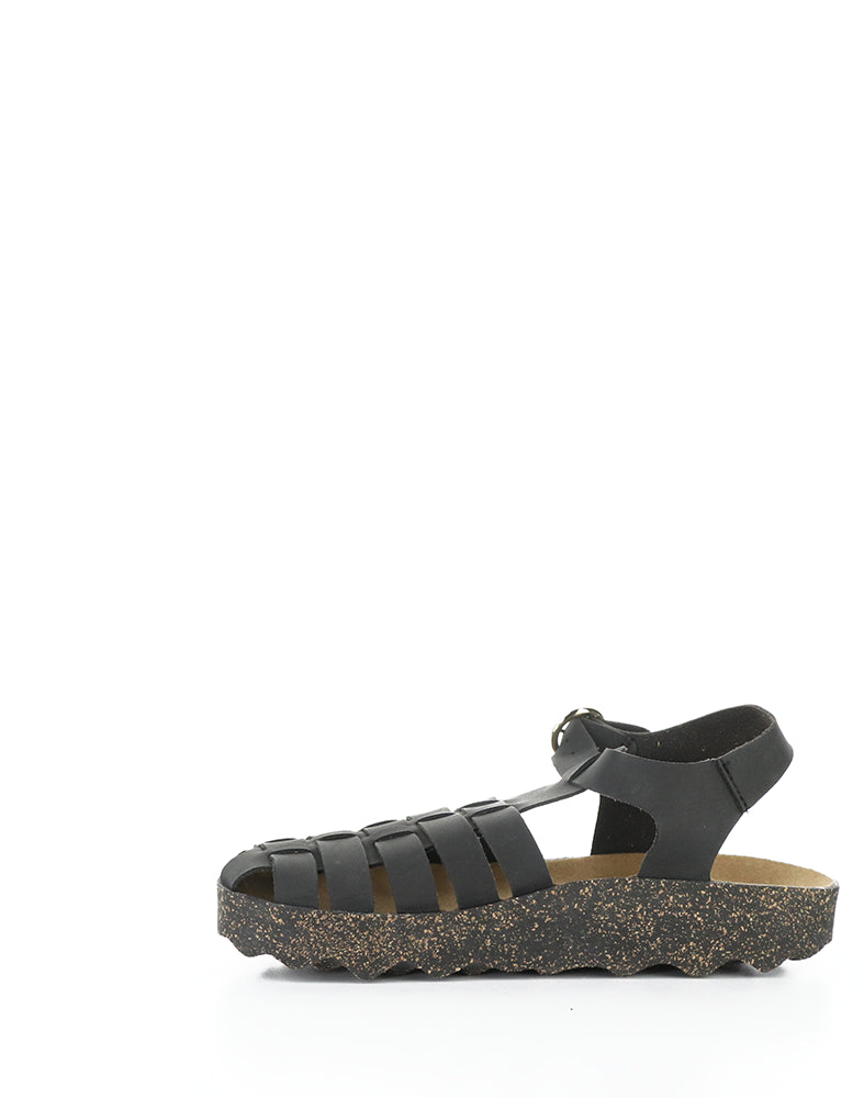 Calix277Asp 000 Black Round Toe Sandals