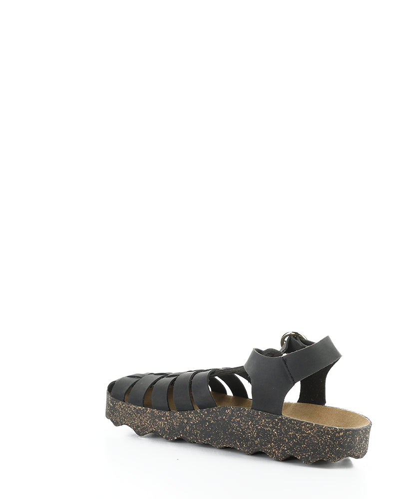 Calix277Asp 000 Black Round Toe Sandals