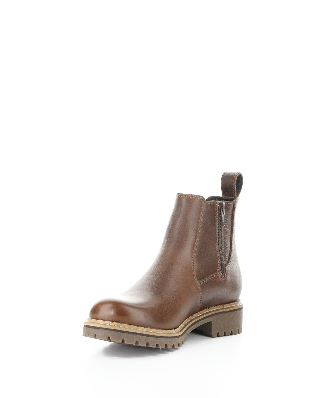 Camden Brandy/Black Round Toe Boots