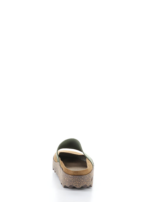 CANA176ASP 010 COGNAC/DKGRN FAUX SUEDE