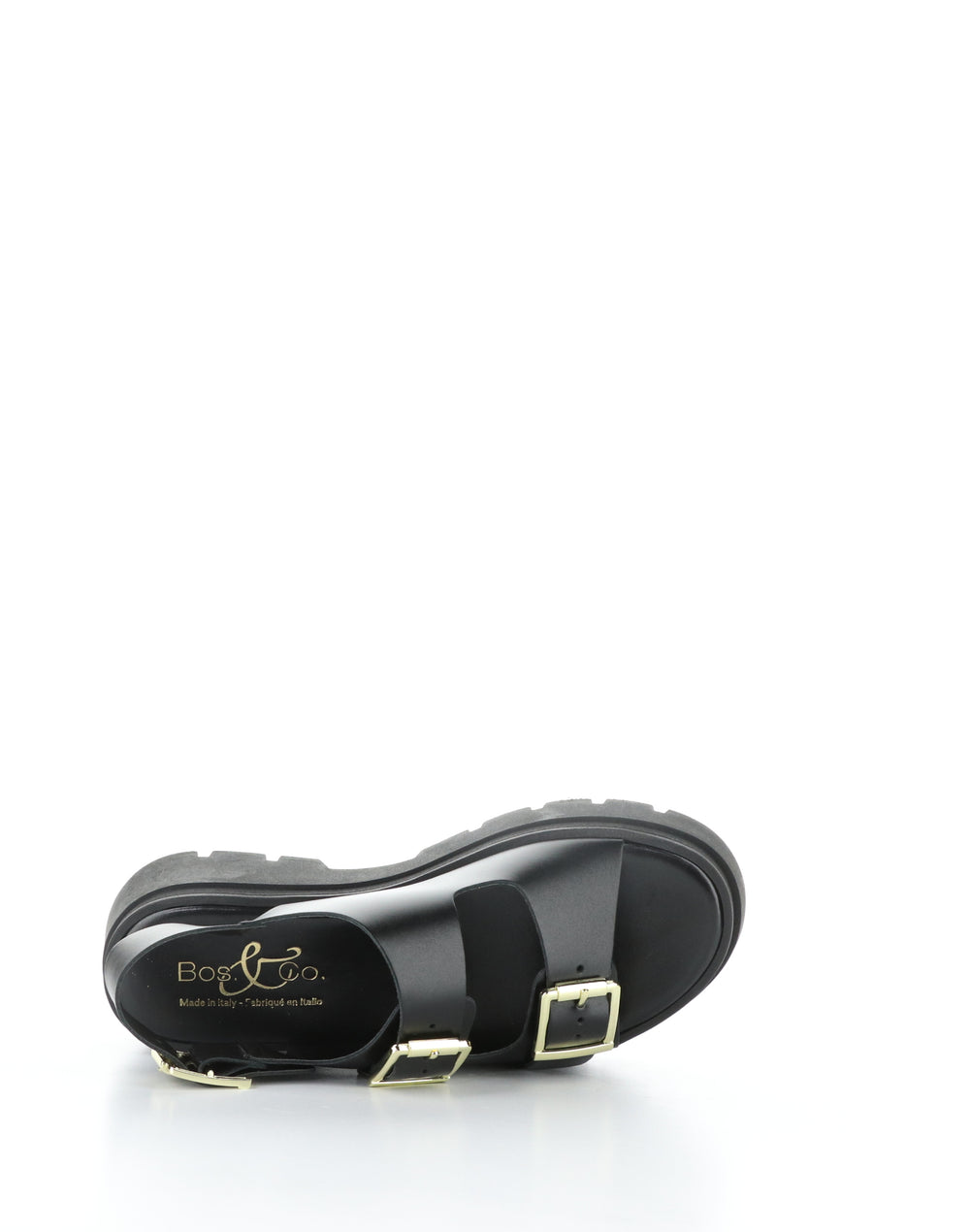 CIPHER BLACK Round Toe Sandals