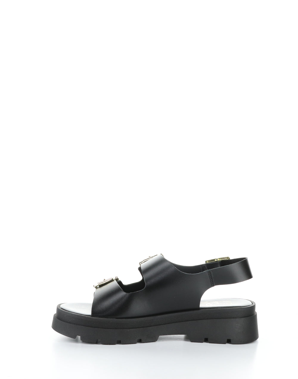 CIPHER BLACK Round Toe Sandals