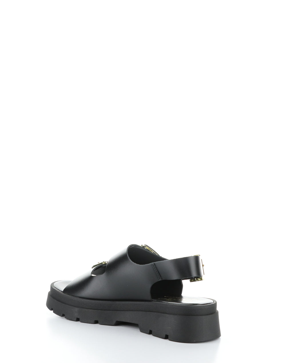 CIPHER BLACK Round Toe Sandals