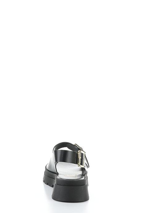 Cipher Black Round Toe Sandals