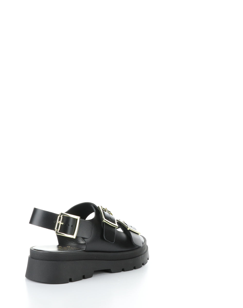 CIPHER BLACK Round Toe Sandals