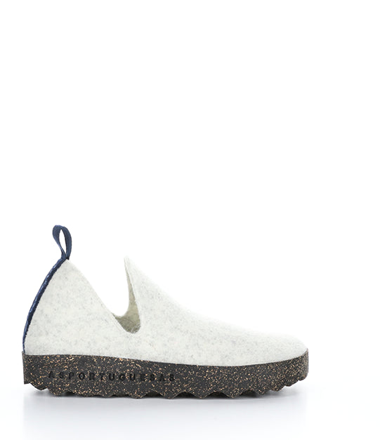 City White Round Toe Shoes|City Chaussures à Bout Rond In Blanc
