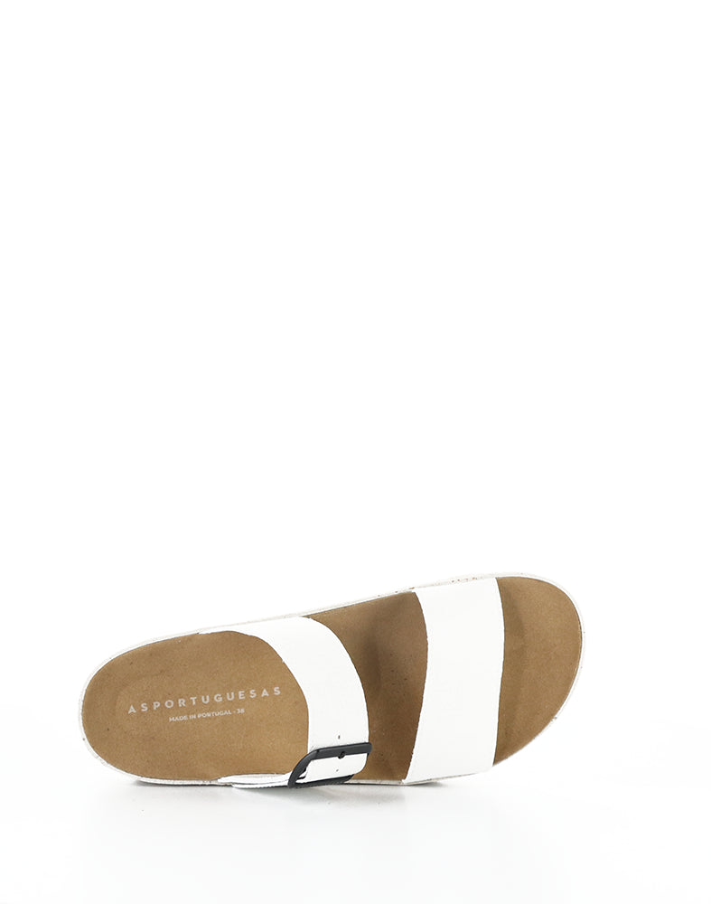 Coly225Asp 004 White Slip-On Sandals