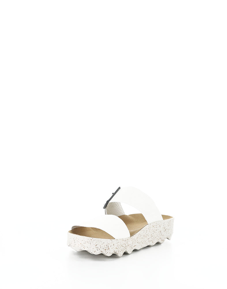 Coly225Asp 004 White Slip-On Sandals