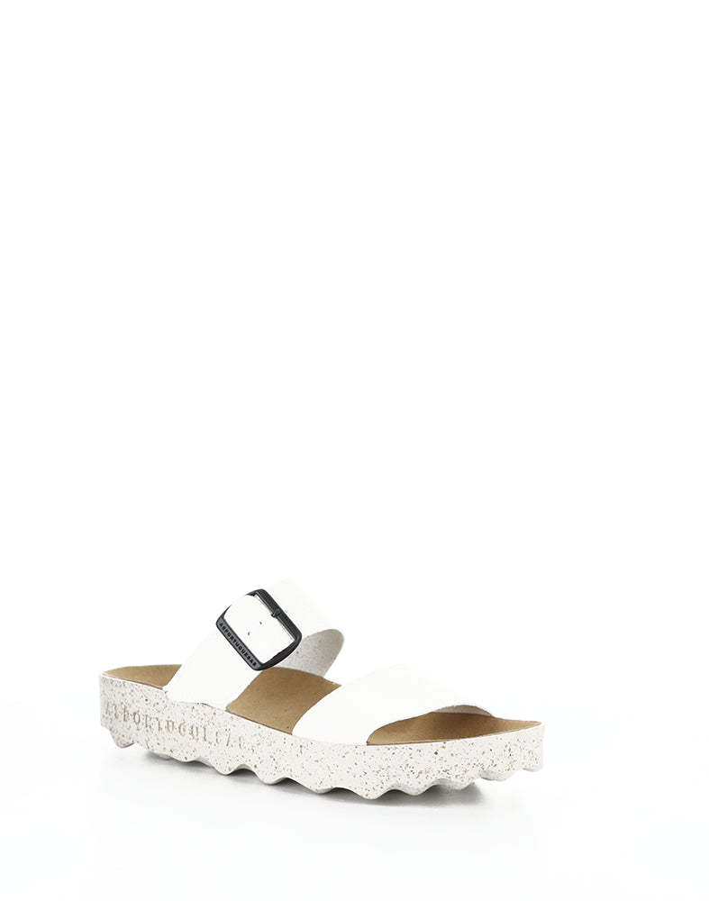 Coly225Asp 004 White Slip-On Sandals