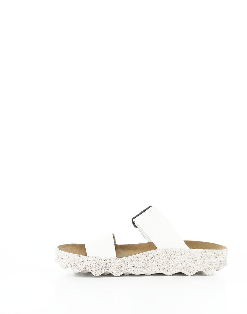 Coly225Asp 004 White Slip-On Sandals
