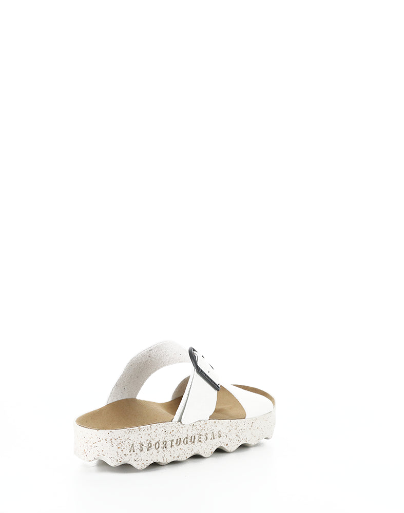 Coly225Asp 004 White Slip-On Sandals