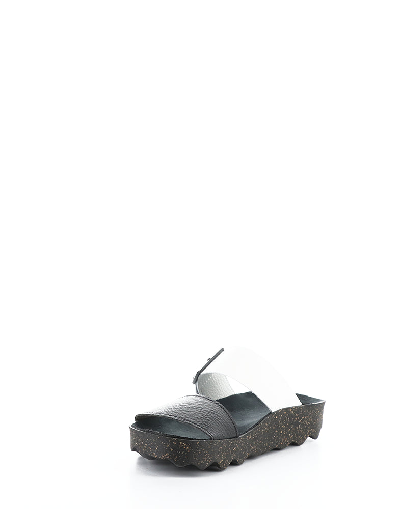 Coly225Asp 013 Black/White Faux Leather