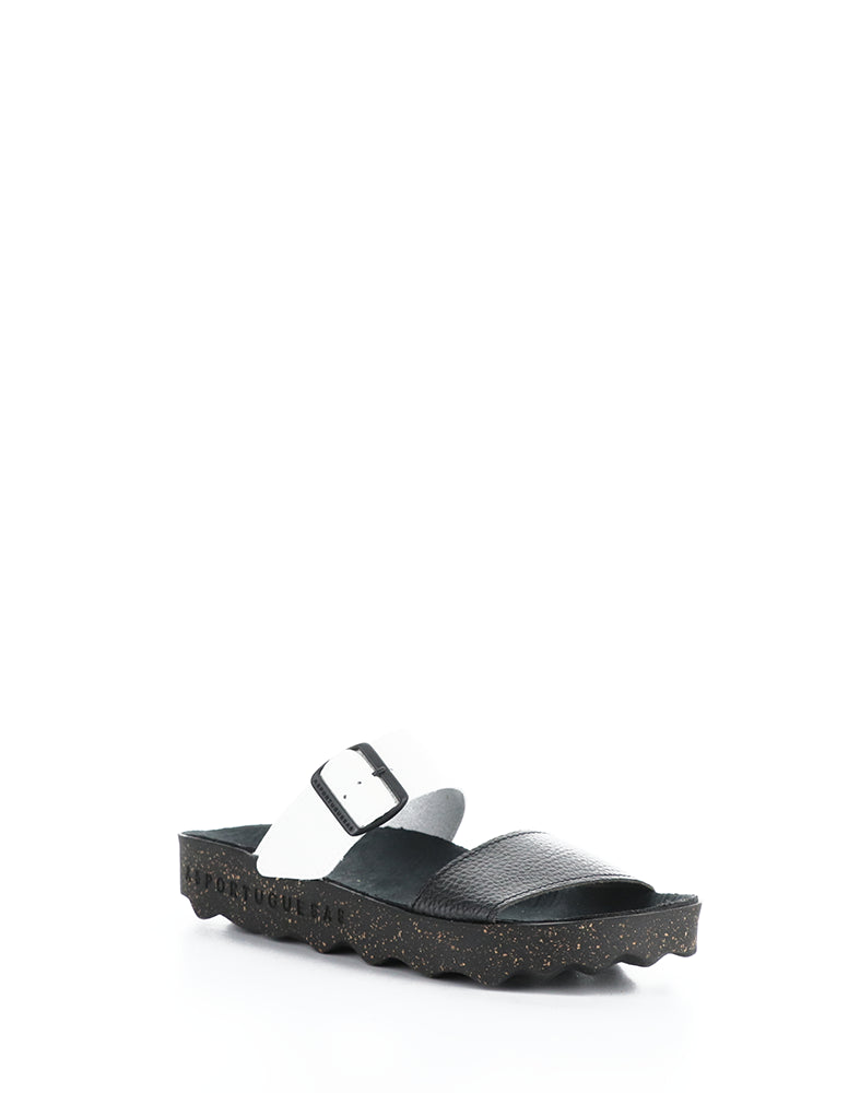 Coly225Asp 013 Black/White Faux Leather