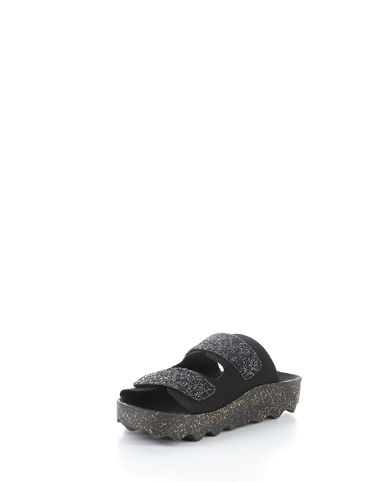 Cosh279Asp 000 Black Faux Suede/Glitter