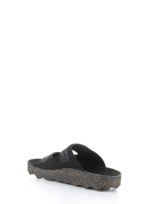 Cosh279Asp 000 Black Faux Suede/Glitter