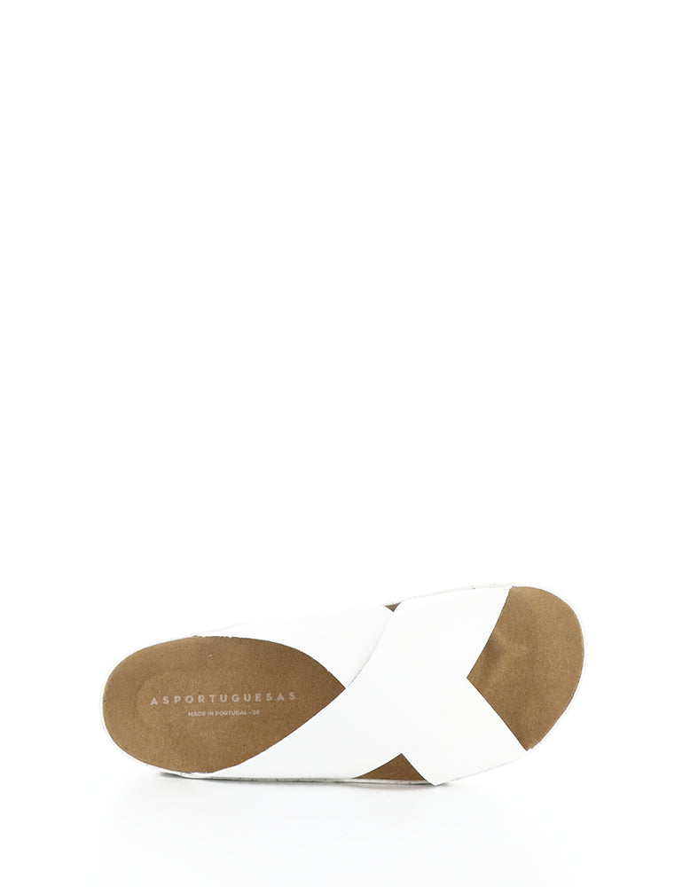 Cross276Asp 001 White Slip-On Sandals