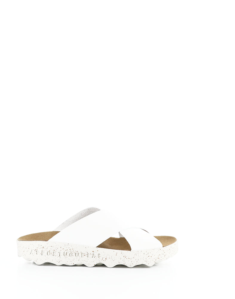 Cross276Asp 001 White Slip-On Sandals