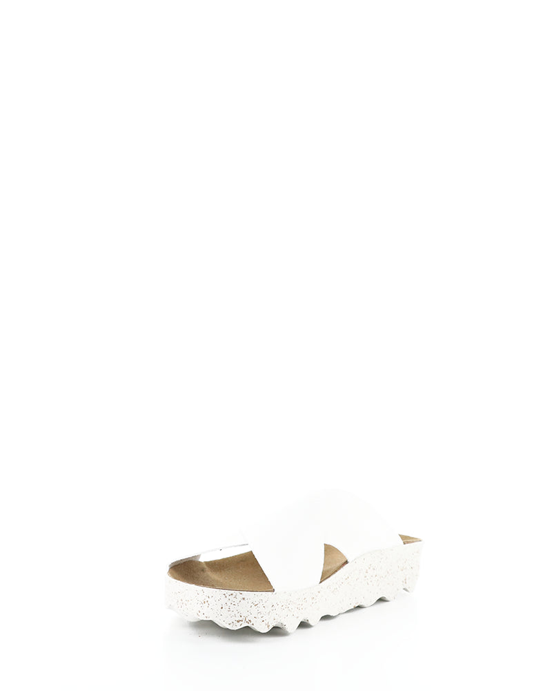 Cross276Asp 001 White Slip-On Sandals