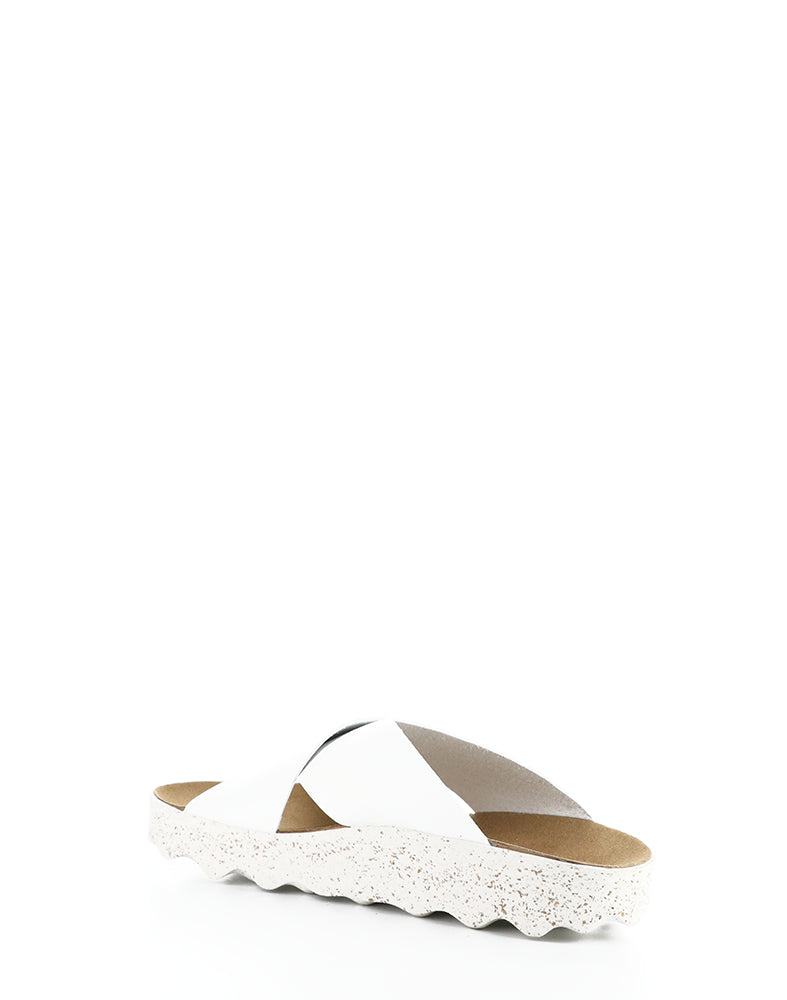 Cross276Asp 001 White Slip-On Sandals