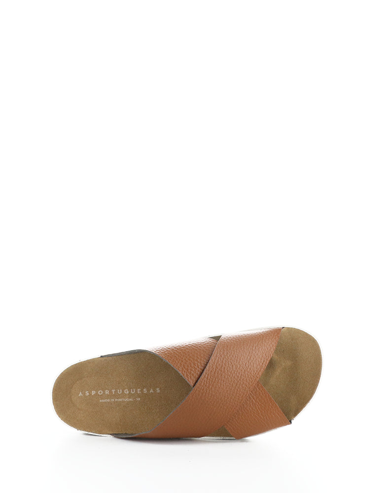 Cross276Asp 003 Tan Slip-On Sandals