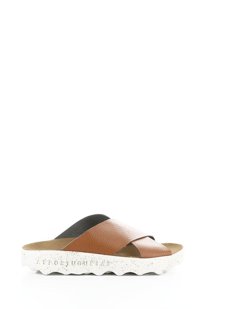 Cross276Asp 003 Tan Slip-On Sandals