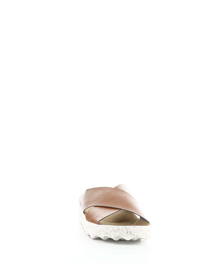 Cross276Asp 003 Tan Slip-On Sandals