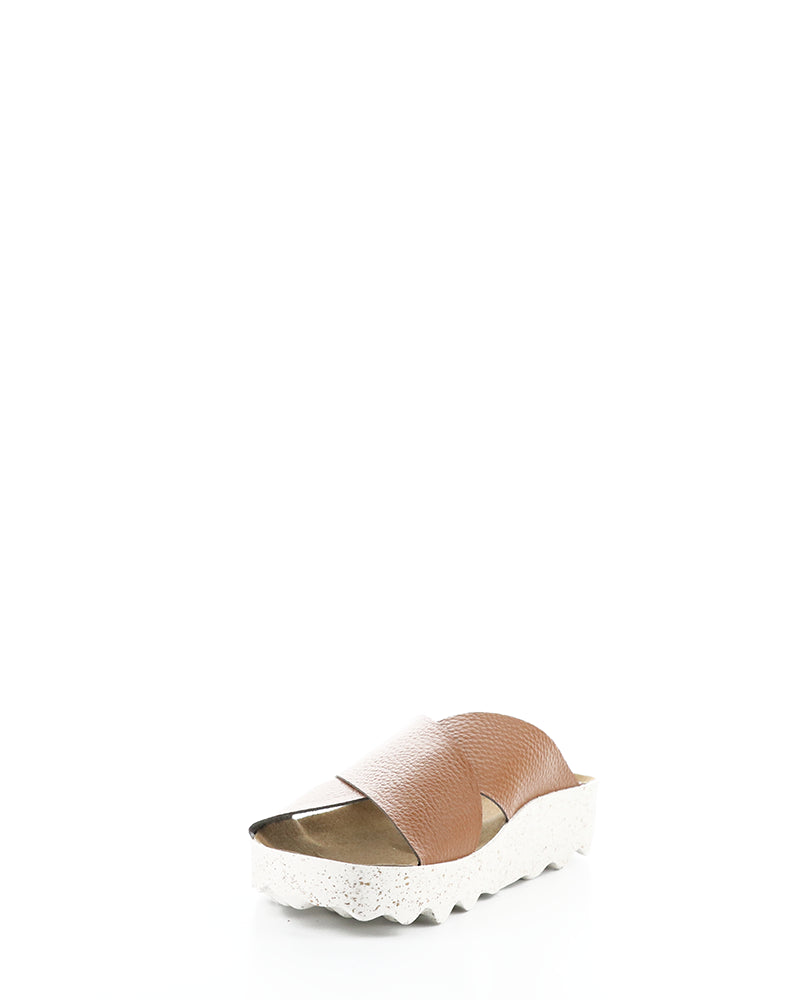 Cross276Asp 003 Tan Slip-On Sandals
