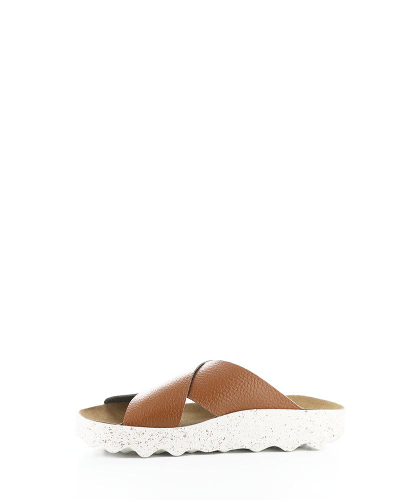 Cross276Asp 003 Tan Slip-On Sandals