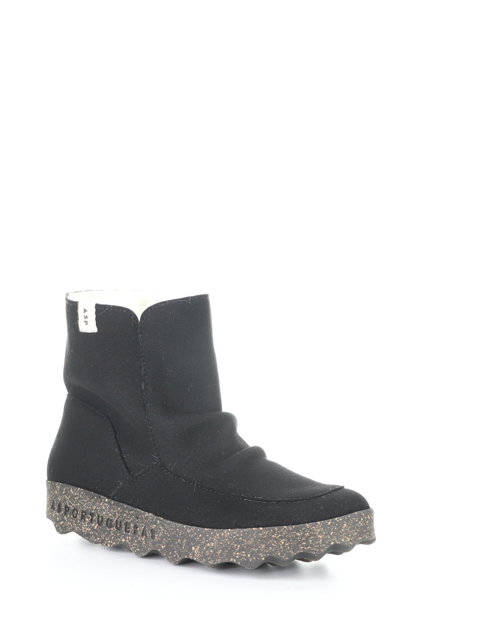 Cuff296Asp 000 Black Round Toe Boots