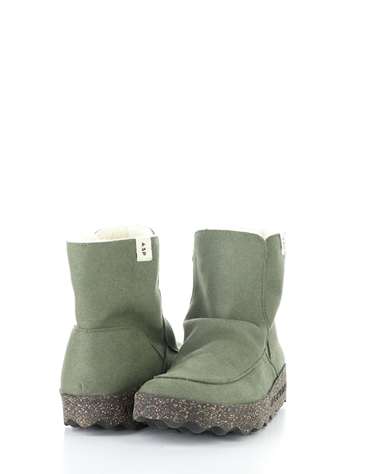 Cuff296Asp 002 Deep Green Round Toe Boots