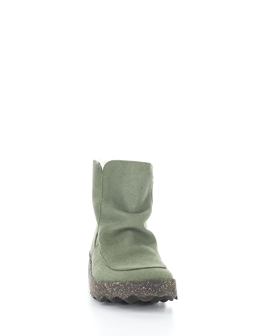 Cuff296Asp 002 Deep Green Round Toe Boots