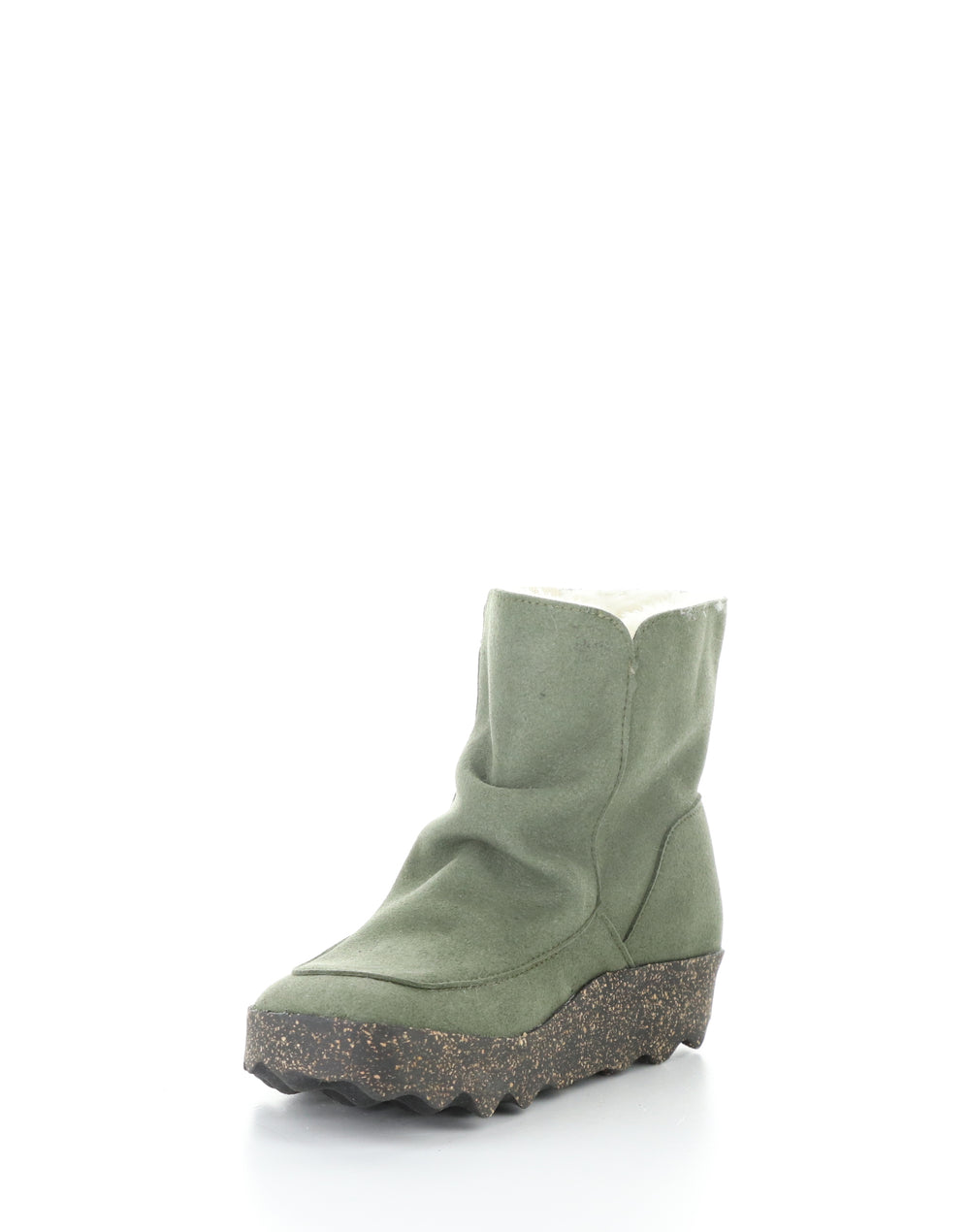 Cuff296Asp 002 Deep Green Round Toe Boots