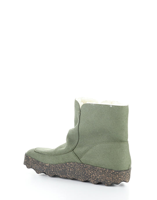 Cuff296Asp 002 Deep Green Round Toe Boots